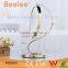 Fashionable golden mirror 8 inch round desktop makeup mirror