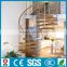 Villas design oak wood stainless steel spiral stairs , wood steel stairs---YUDI