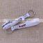 White bracelet keychain/silicone pvc keychain with printing logo promotion