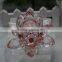 Factory directly sale fantastic excellent crystal material 100mm crystal candle holder paint red color for hot sale