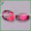 machine cut oval decorative colorful rose glass stones for jewelry making