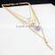 2015 Newest 5rows Natural Amethyst Stone and Pearl Pendant Necklace