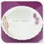 Porcelain salad bowl, printed ceramic plate and bowl set, porcelain soup bowl set