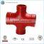 reducing cross pipe fitting