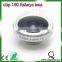 Universal Clip Fisheye Lens 190 Degree for iPhone