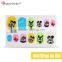 Fluorescent Green Smile Face Full Children Nail Wraps