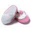 2016 latest comfortable adorable pink white with bow grind arenaceous PU princess shoes