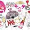 Hen party photo booth props games accessories favors DIY