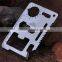 Large size 11 functions in 1 Multifunction Tool Pocket saber Card Outdoor Camping Survival Knife