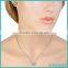 Fashion Jewelry 925 Sterling Silver 0.7 Carat Solitaire Round CZ Bridal Necklace