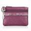 Promotional Gift Handmade Zipper Leather Coin Case Change Case Leather Coin Purse Change Purse