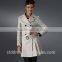 2014 Top Quality 100% cotton beige korean style fashion women coat