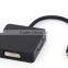 quadrate 3 in 1 Mini displayport male to DVI/VGA/HDMIadapter cabletolink