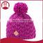 Cute winter beanie with pom on top