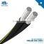 service drop ABC cable aluminum overhead Cable with PE PVC or XLPE Insulation 35mm2 aluminum cable