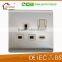 2016 new dual usb 13a uk plug wall socket with UK worldwide plugs universal travel adapter