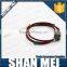 unisex multilayer red leather bracelet with four leaf stone bead wholesale
