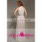 M11 Elegant Halter Sleeveless A Line Zip Up Teffeta Evening Dresses For Women