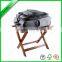 Popular sale hotel bamboo luggage rack with Nylon belt