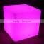 PE plastic Illuminated LED Changing Color Light Cube