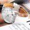 Band New Fashion Simple Design White Dial Leather Band Women Analog Quartz Lady Wrist Watch