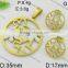 Wholesale price hot heart style 21 carat gold jewelry set
