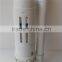 Plastic flushing cisterns of flapper flush valve and bottom fill valve