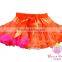 Latest design fluffy skirt chiffon pettiskirts tutu girl baby skirt infant toddlers pettiskirt for kids