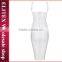 2015 Wholesale white open fork hem women bandage dress