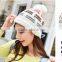Wholesale stripe pom pom knit beanie hat