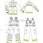 Europe Standarda Fire Fighting Uniform / EN 469 Firesuit