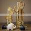 Decorative golden artificial cactus ceramic cactus