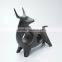 Resin matt black interior decorative bull statue