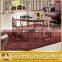 2017 rose golden stainless steel coffee table set