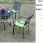 Outdoor furniture black cast aluminium dining table and chairs garden furniture, home furniture