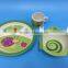 HOT SALE ECOFRIENDLY BAMBOO FIBER CHILD DINNER SET