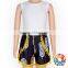 Kids Vintage Black White Feather Yellow Pom Pom Shorts