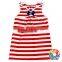 Red White Stripe Navy Stars Mom And Daughter Shirts 4th Of July Outfit Baby Tops