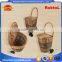 unique vintage willow weaved woven wicker shopping trolley wheels basket cart