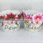 Cement flower pot in round shape for home and garden decorative