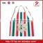 Striated Italy cooking apron with pockets
