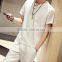 MC1135 2016 linen new arrival no collar classical style stock Summer Men Clothes