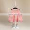 Summer Fashion Pink Stripes Cotton Dress Children Frocks Designs Boutique Girl Dress