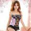 2015 new lace sexy nude black teddy lingerie