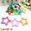 EN71 Approved EVA Star Shape Plastic Teething Ring For Baby Teether