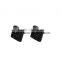 Custom Latest Square Shape Black Diamond Hiphop Earrings Wholesales