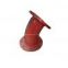 Ductile cast iron flange bend pipe fitting