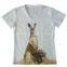 Brand casual women's short-sleeved T-shirt cotton digital printing process custom