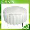 Wholesale 132'' white round plain 100% polyester wedding table cloth