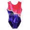 latest fashion high quality red sleeveless gymnastics leotards sexy girls customized design